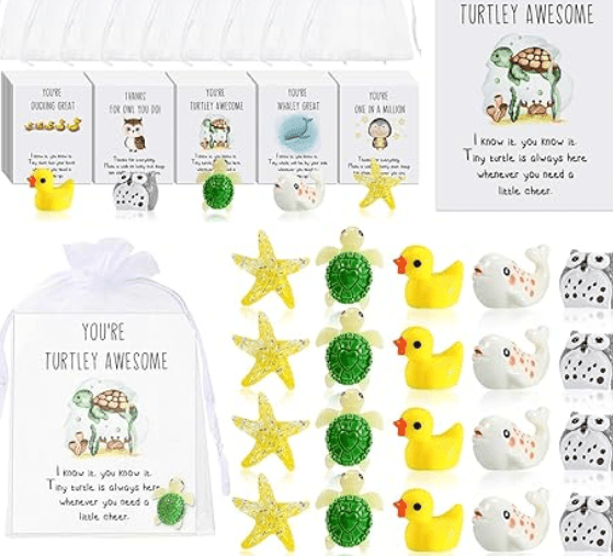 Inspirational appreciation cards with animals