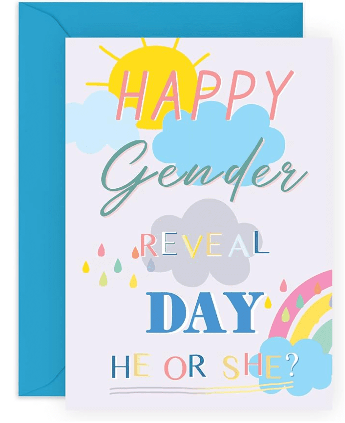 Gender reveal card