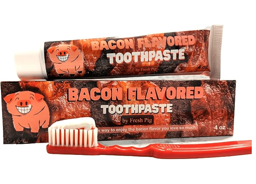 Bacon flavored toothpaste